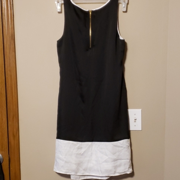 Nwt dana buchman shift sheer dress black white - Picture 3 of 3